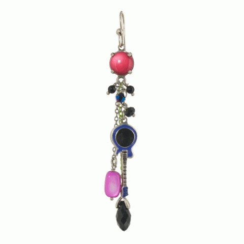Серьги из оникса и астрофилита GLAM ROCK long hook ER