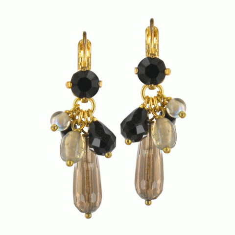 Серьги из кварца и змеиной кожи Mesange Noire quartz tear