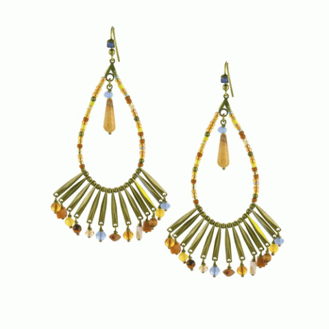 Серьги из тигрового глаза и джаспера Salonga XL