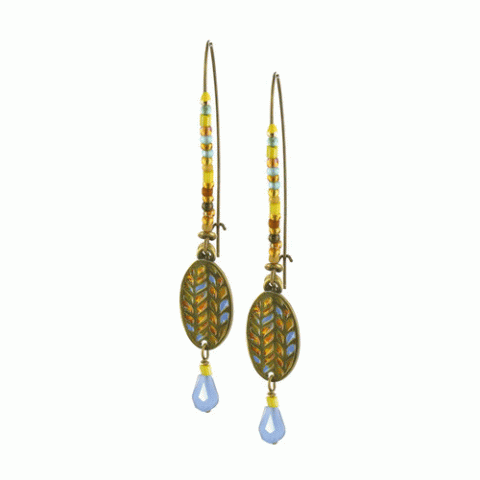 Серьги из тигрового глаза и джаспера Salonga XL hooks