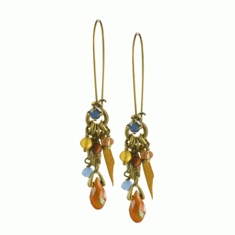 Серьги из тигрового глаза и джаспера Salonga large