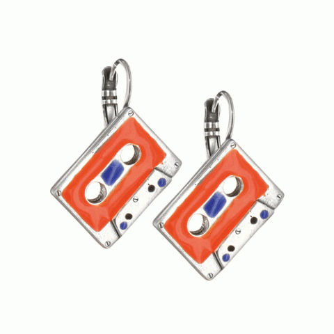 Серьги из оникса и нефрита Let's Dance orange tape
