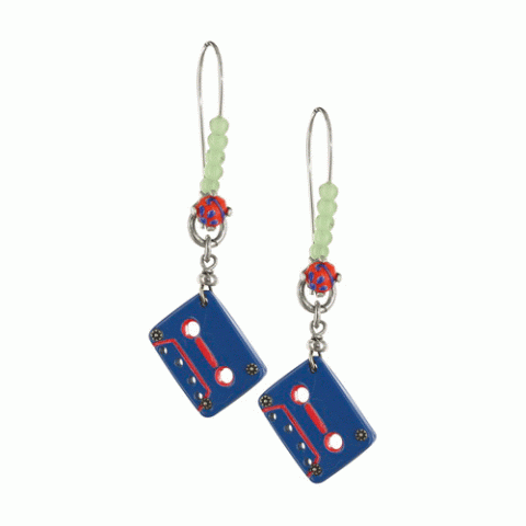 Серьги из оникса и нефрита Let's Dance XL hooks 
