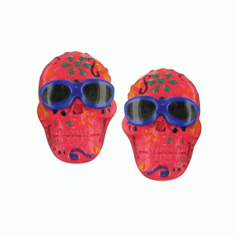 Серьги из оникса и нефрита Let's Dance skull post