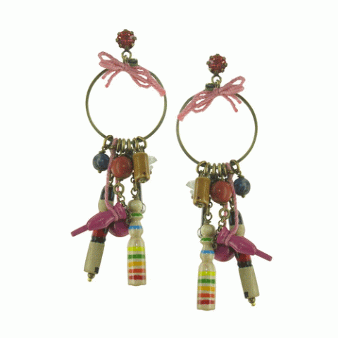 Серьги из ляписа и аквамарина Joujous ring & dangles