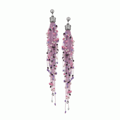 Серьги из аметиста и халцедона Fetiches