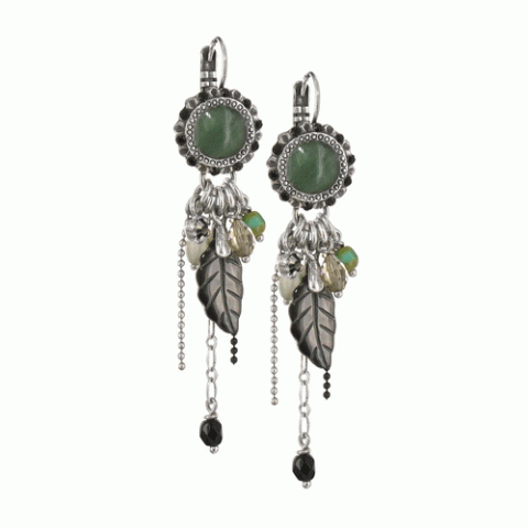Серьги из амазонита и авантюрина Botanica multidangles