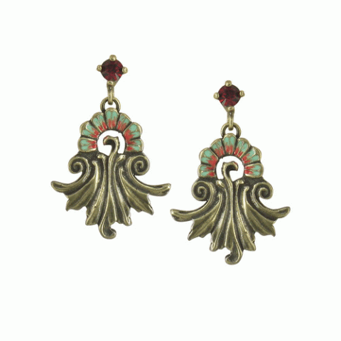Серьги из коралла и рога Acanthe metal dangle