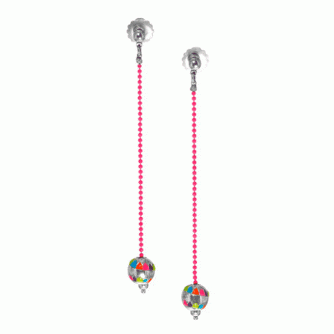 Серьги из коралла, рокалии и смолы FESTIVAL 12--61247