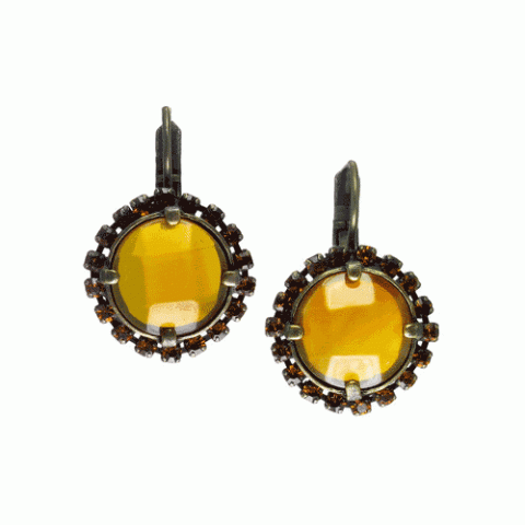 Серьги из кружева, кристаллов сваровски, рога быка зебу SORAYA 12--61269