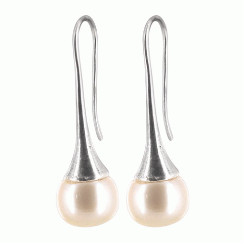 Серьги из агата и говлита Mademoiselle Nude simple