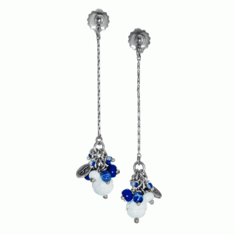 Серьги из содалита, нефрита, кальцита и ракушки CADAQUES 12--61312