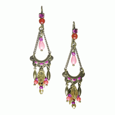 Серьги из тигрового глаза, авантюрина, коралла MELISSANDRE 12--61545
