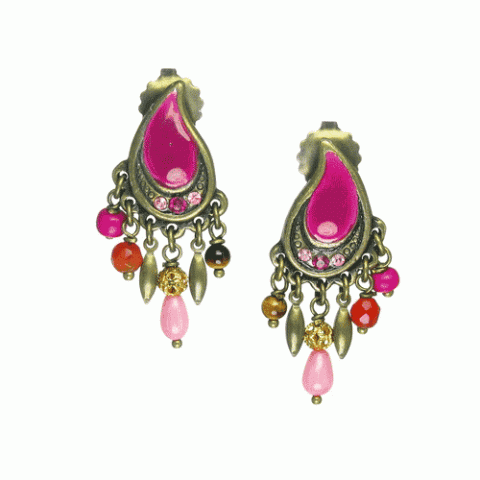 Серьги из тигрового глаза, авантюрина, коралла MELISSANDRE 12--61549