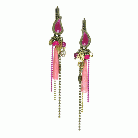 Серьги из тигрового глаза, авантюрина, коралла MELISSANDRE 12--61550