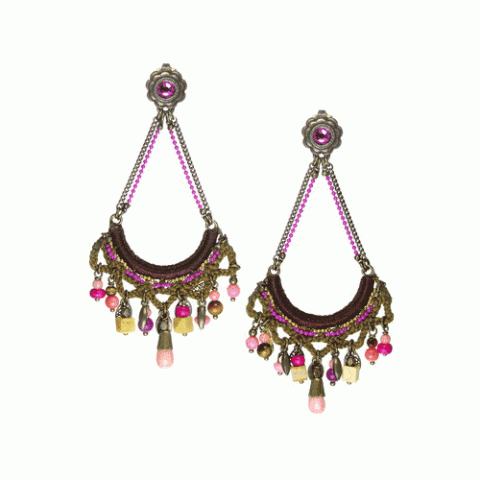 Серьги из тигрового глаза, авантюрина, коралла MELISSANDRE 12--61553