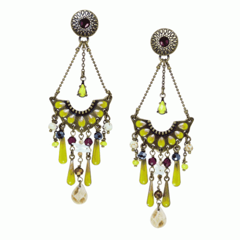 Серьги из коралла, граната, говлита и жемчуга OFELIA 12--61671