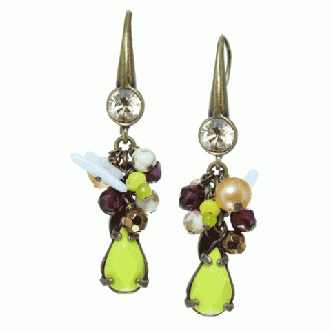 Серьги из коралла, граната, говлита и жемчуга OFELIA 12--61675
