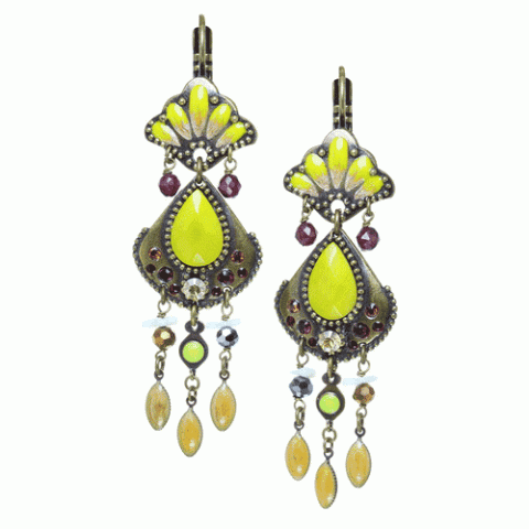 Серьги из коралла, граната, говлита и жемчуга OFELIA 12--61677