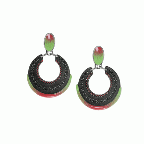 Серьги из жемчуга, лабрадорита, коралла и кварца CALISTA 12--61845