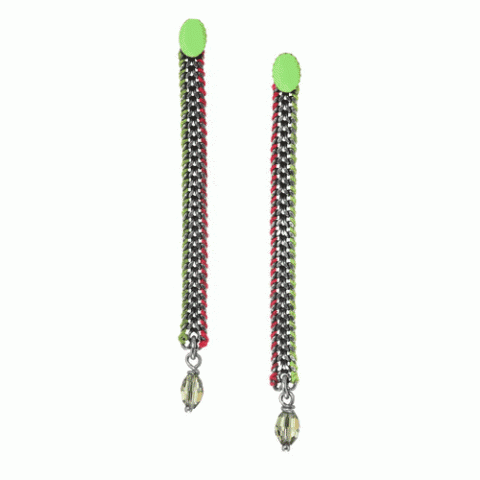 Серьги из жемчуга, лабрадорита, коралла и кварца CALISTA 12--61848