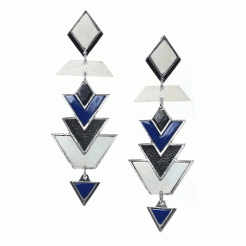 Серьги из рога буйвола, кости и кожи KILIM 12--61860