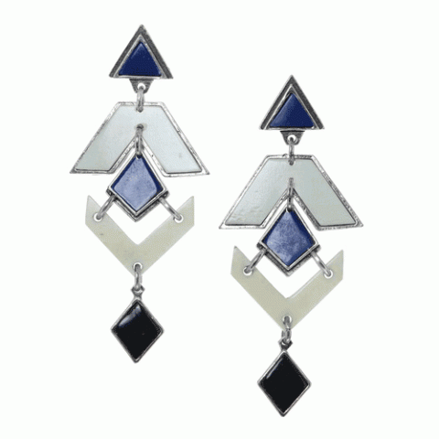 Серьги из рога буйвола, кости и кожи KILIM 12--61873