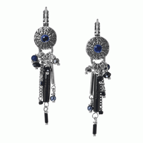 Серьги из жемчуга, кварца и кристаллов Сваровски DIVINE 12--61903