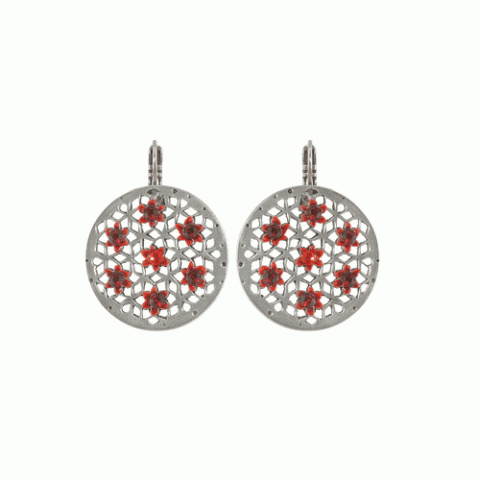 Серьги из коралла, рога буйвола и нефрита MALAGA 12--M1923