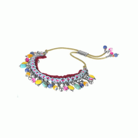 Браслет из говлита, содалита и ракушки TITA LOCA 13--61076