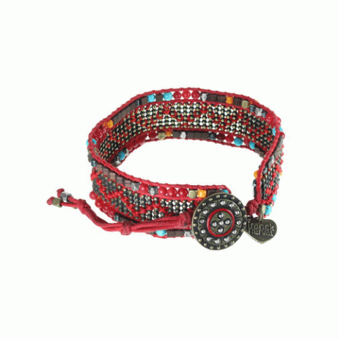 Браслет из граната, коралла, гематита и ракушки ECUADOR 13--61153