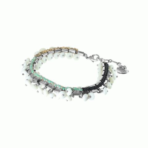 Браслет из амазонита, яшмы, кокоса и Сваровски SEZANE 13--61203