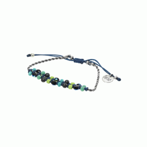 Браслет из амазонита, жемчуга, гематита и кристаллов Swarovski ISALINE 13--62246