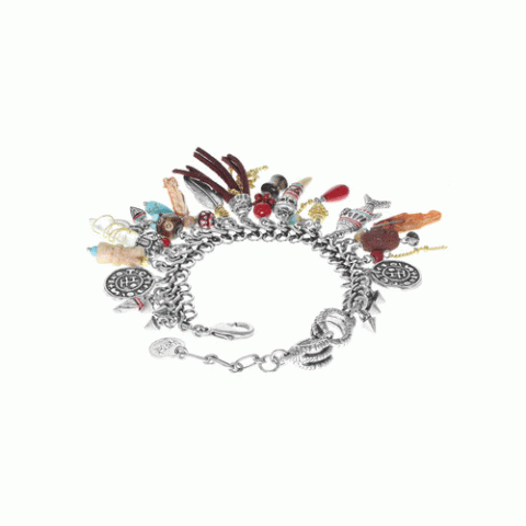 Браслет из амазонита, глины, коралла, жемчуга, яшмы и бирюзы LOUVE 13-62533