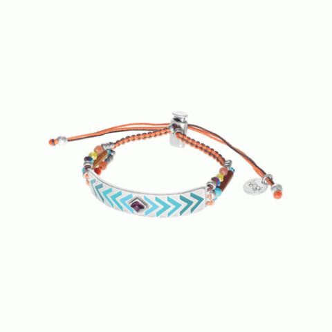 Браслет из тигрового глаза, дерева Сибукао, говлита, перьев и Swarovski KIMYA 13-62556