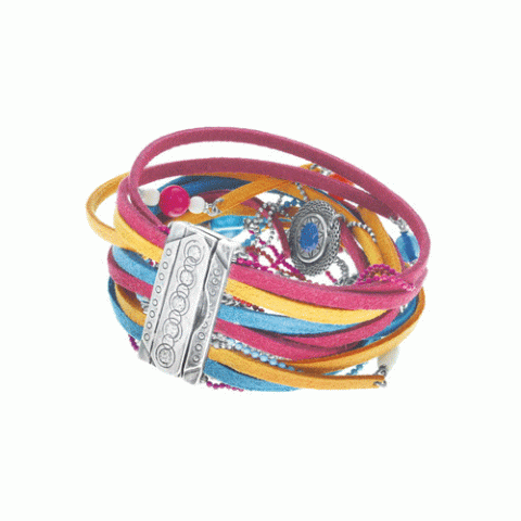 Браслет из агата, сердолика, коралла, нефрита и говлита RITA 13-62567