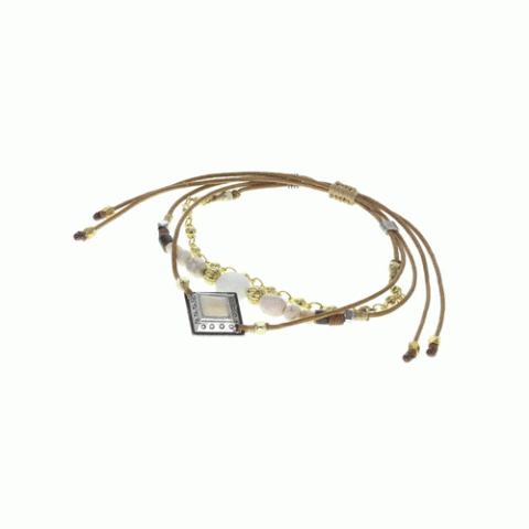 Браслет из коралла, говлита, яшмы, нефрита, змеевика и Swarovski CARLOTA 13-62641