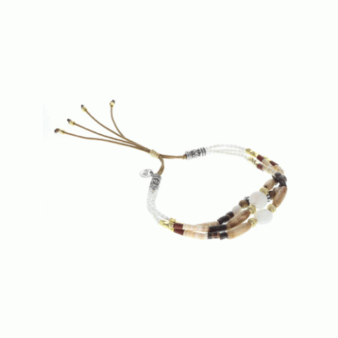 Браслет из коралла, говлита, яшмы, нефрита, змеевика и Swarovski CARLOTA 13-62642