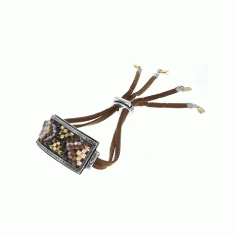 Браслет из коралла, говлита, яшмы, нефрита, змеевика и Swarovski CARLOTA 13-62643