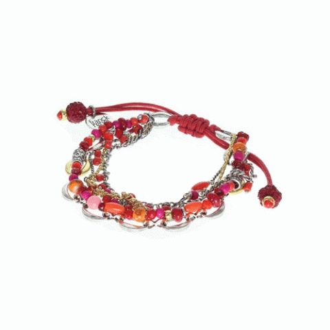 Браслет из агата, коралла, кокоса, дерева Сибукао и Swarovski ZELINE 13-62662