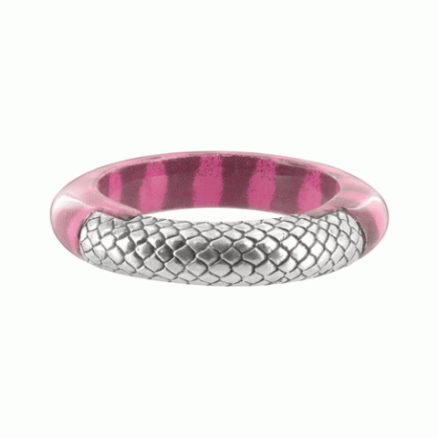 Браслет из змеиной кожи Manasa pink bangle