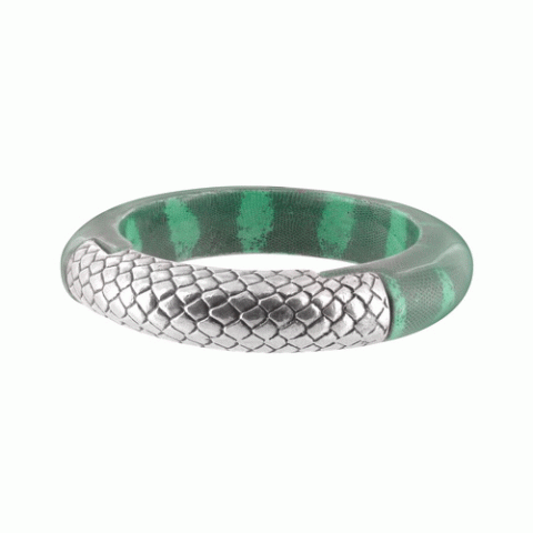 Браслет из змеиной кожи Manasa turquoise bangle 