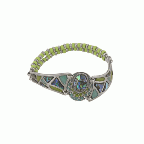 Браслет из нефрита и аметиста ALINOE bracelet w/ 3 elements