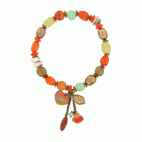 Браслет из розового перламутра и авантюрина CAPUCINE simple stretch bracelet