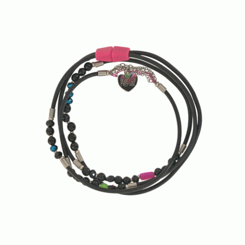 Браслет из оникса и астрофилита GLAM ROCK long bracelet w/ magnet