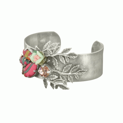 Браслет из перламутра и коралла JARDIN ANGLAIS cuff bangle