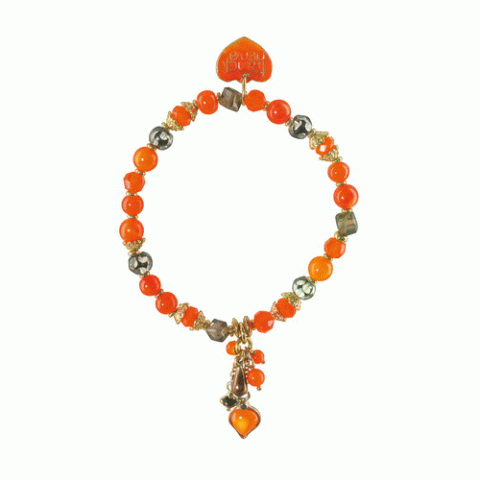Браслет из розового перламутра и коралла COLCHIC thin stretch bracelet