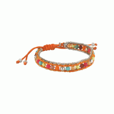 Браслет из говлита и нефрита GIPSY button bracelet