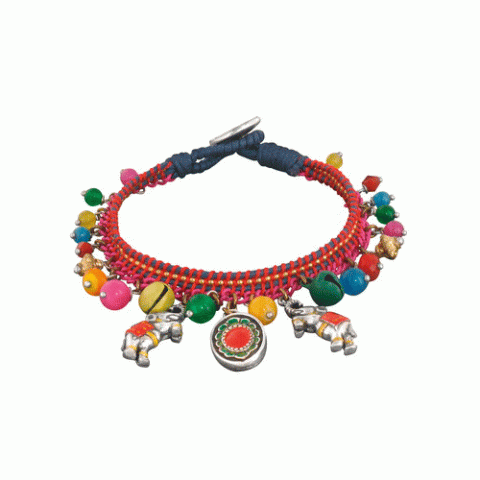 Браслет из нефрита и коралла MAHARANIS multidangles bracelet