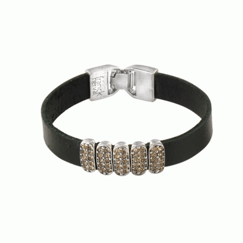 Браслет из агата и перламутра Charleston leather bracelet